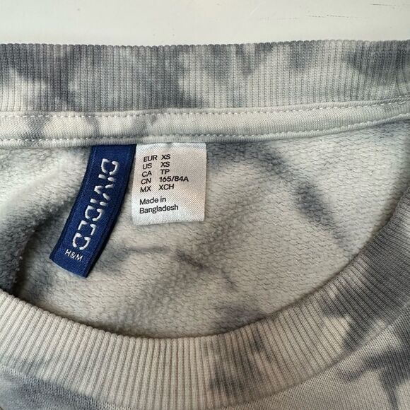 H&M Gray Tie Die Michigan 1991 Pullover Sweatshirt Women’s XS - Picture 3 of 5